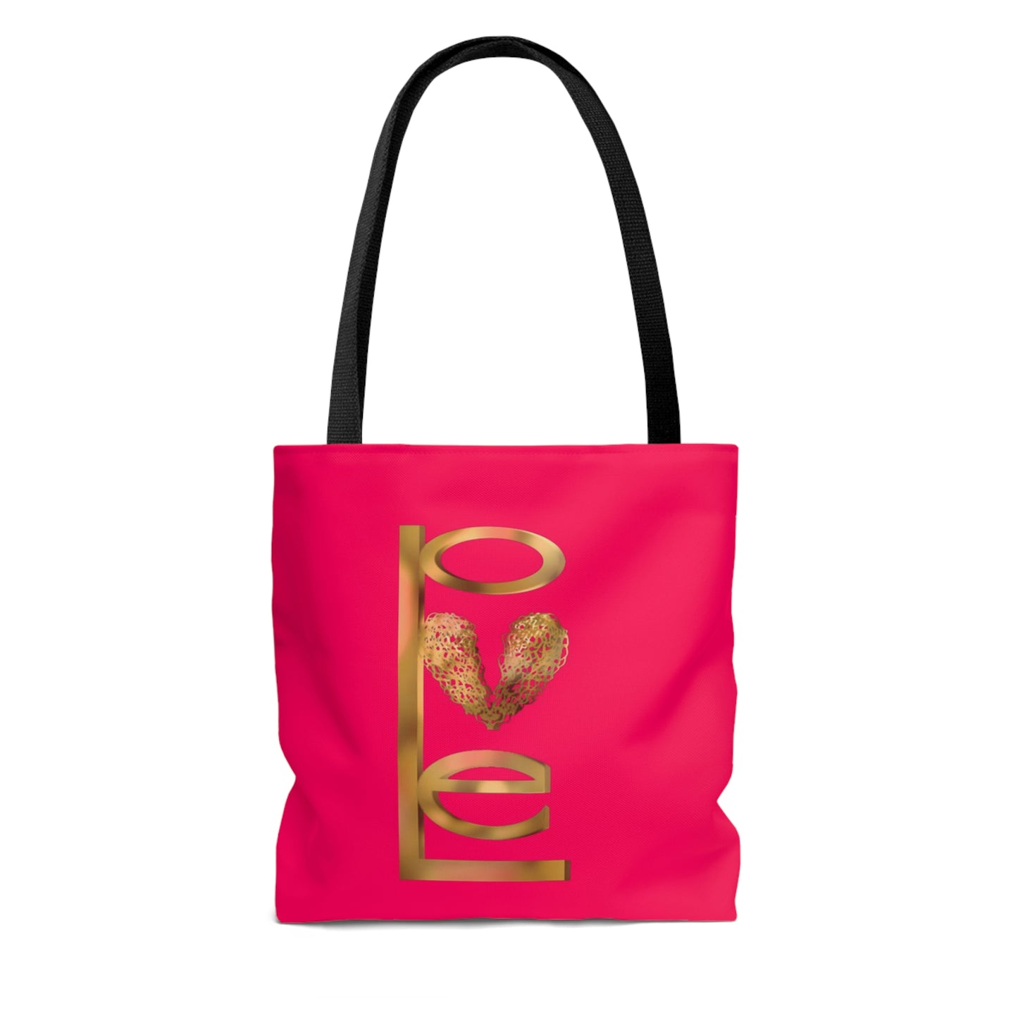Love Gold on Pink Tote