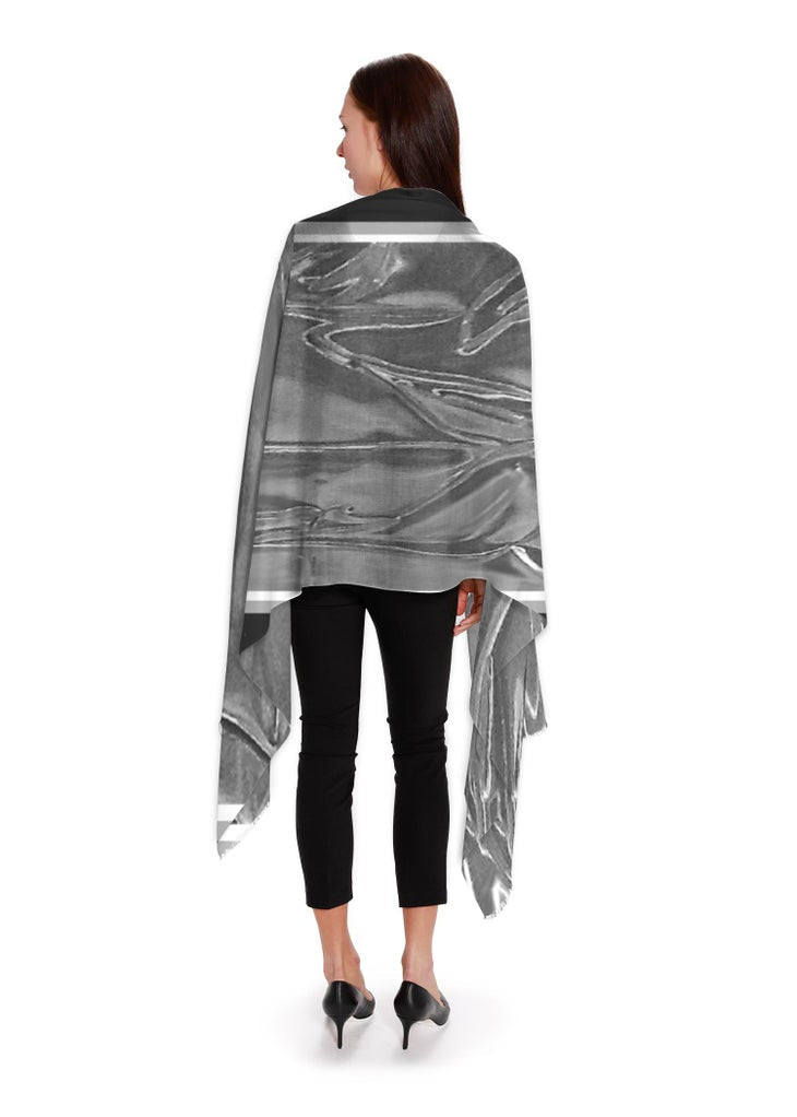 Etched Bamboo Long Scarf - cashmere/silk blend - Only 8 of 20 Remain