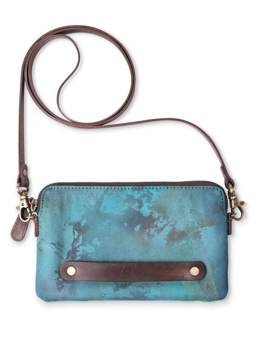 A clutch bag with teal and lavender, how perfect!