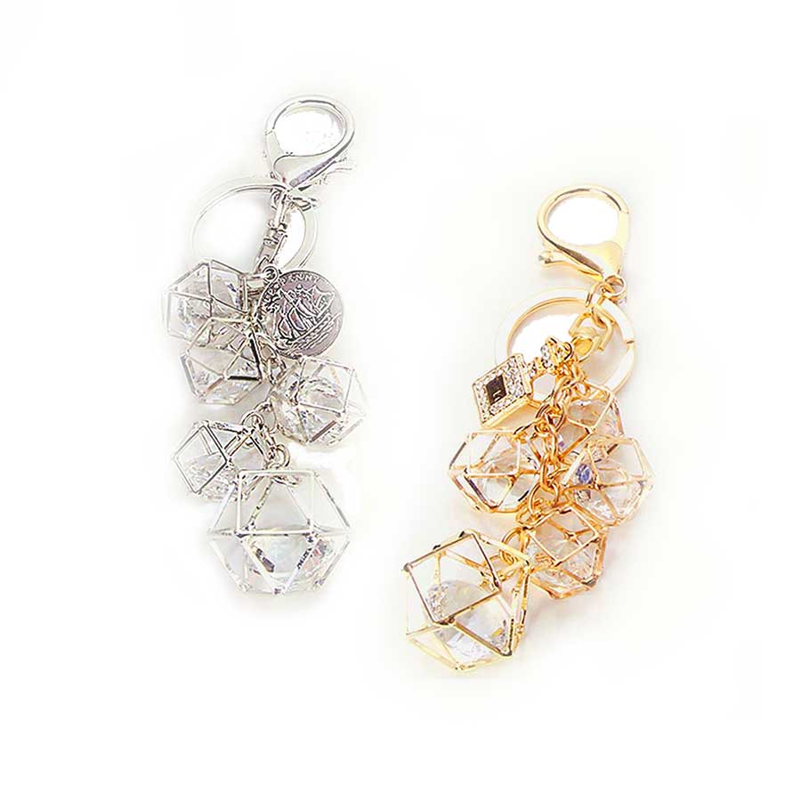 Bling bling for everyday! Silver or gold purse dangles or abstract key chains.  They also make a flashy big pendant for a necklace chain.