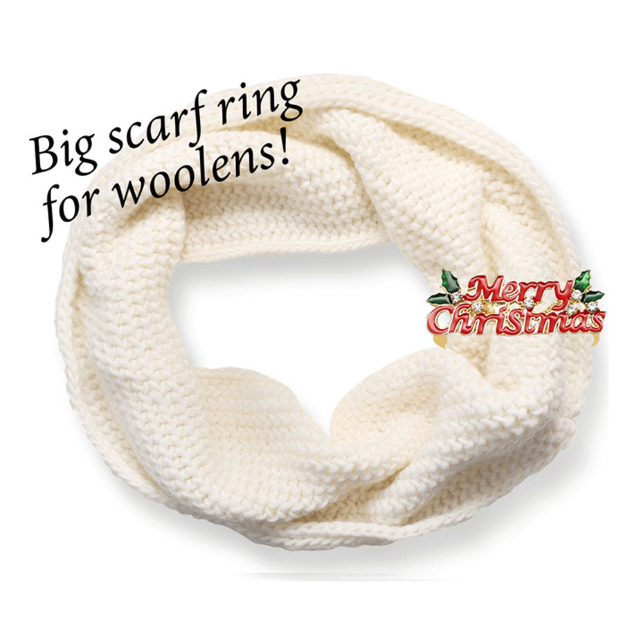 Merry Christmas Scarf Ring  — 15 left